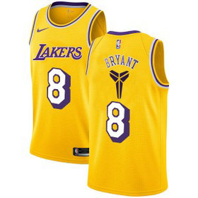 NBA Lakers 8 Kobe Bryant Yellow Nike Men Jersey