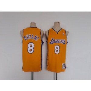 NBA Lakers 8 Kobe Bryant Yellow Youth Jersey