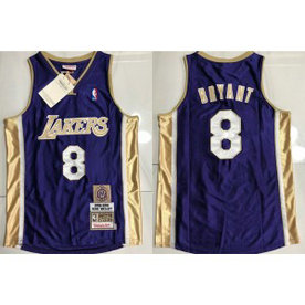NBA Lakers 8 Kobe Hall of fame Throwback Men Jersey