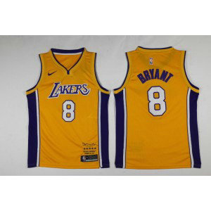 NBA Lakers 8 kobe Bryant Yellow Black Mamba Swingman Nike Men Jersey