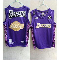 NBA Lakers AAPE Purple Men Jersey