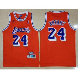 NBA Lakers Bape 24 Kobe Bryant Red Hardwood Classics Men Jersey