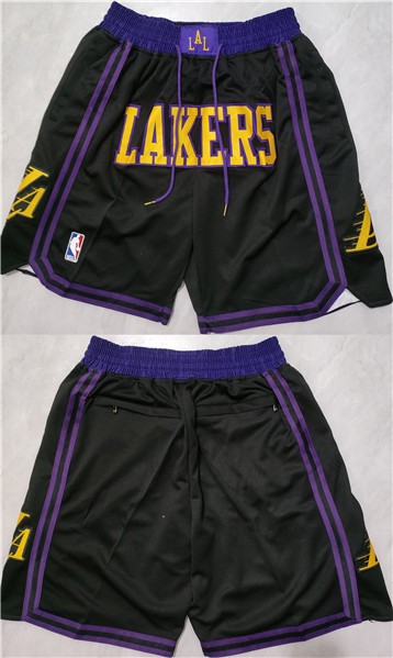 NBA Lakers Black Shorts