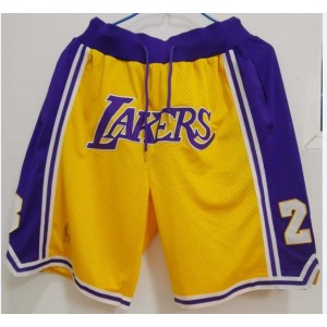 NBA Lakers Just Don Yellow Purple Shorts