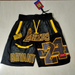 NBA Lakers Kobe Bryant Black Just Don Shorts
