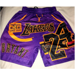 NBA Lakers Kobe Bryant Purple Shorts