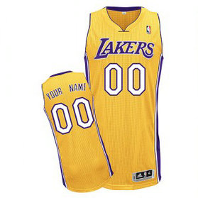 NBA Lakers Yellow Customized Men Jersey