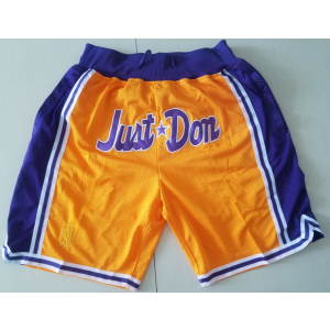 NBA Lakers Yellow Just Do it Shorts