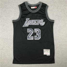 NBA Los Angeles Lakers 23 James Throwback Men Jersey