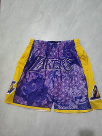 NBA Los Angeles Lakers Purple Gold Shorts