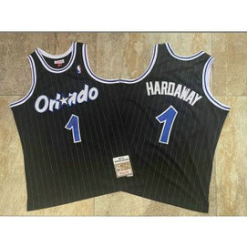 NBA Magic 1 Anfernee Hardaway Black 1994-95 Hardwood Classics Men Jersey
