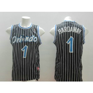 NBA Magic 1 Anfernee Hardaway Black Men Jersey