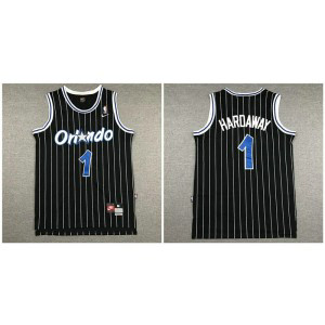 NBA Magic 1 Anfernee Hardaway Black Nike Men Jersey