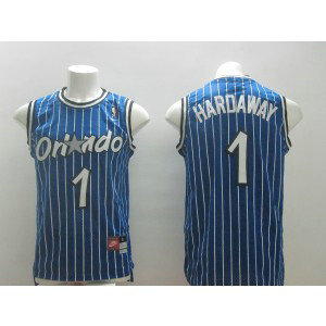 NBA Magic 1 Anfernee Hardaway Blue Men Jersey