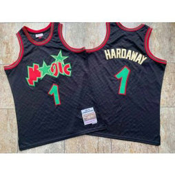 NBA Magic 1 Penny Hardaway Black Men Jersey