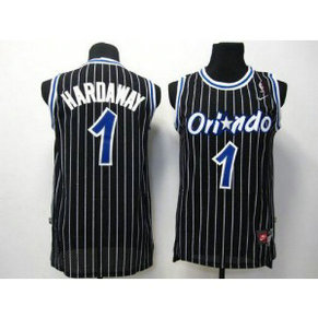 NBA Magic 1 Penny Hardaway Black Throwback Men Jersey