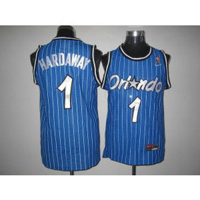NBA Magic 1 Penny Hardaway Blue Throwback Men Jersey