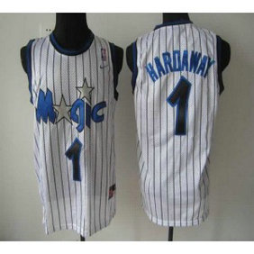 NBA Magic 1 Penny Hardaway White Throwback Men Jersey