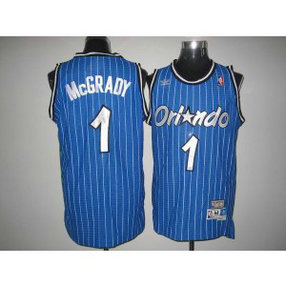 NBA Magic 1 Tracy Mcgrady Blue Throwback Men Jersey 1
