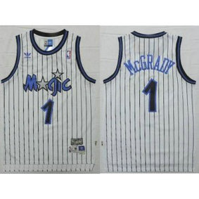 NBA Magic 1 Tracy Mcgrady White Throwback Men Jersey 1