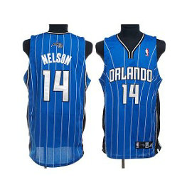 NBA Magic 14 Jameer Nelson Blue Men Jersey
