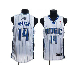 NBA Magic 14 Jameer Nelson White Men Jersey