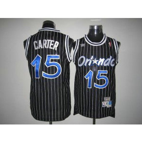 NBA Magic 15 Vince Carter Black Throwback Men Jersey