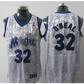 NBA Magic 32 Shaquille O'Neal White Star Limited Edition Men Jersey