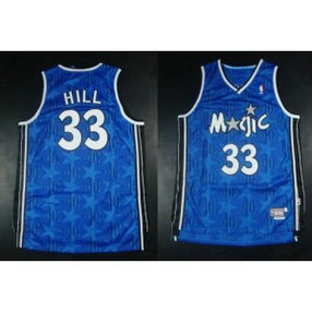 NBA Magic 33 Grant Hill Blue Men Jersey