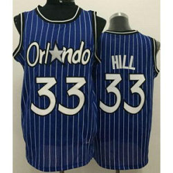 NBA Magic 33 Grant Hill Blue Throwback Men Jersey