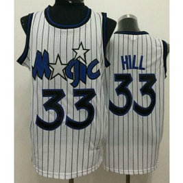 NBA Magic 33 Grant Hill White Throwback Men Jersey