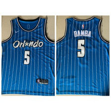 NBA Magic 5 Mohamed Bamba Light Blue Nike Men Jersey