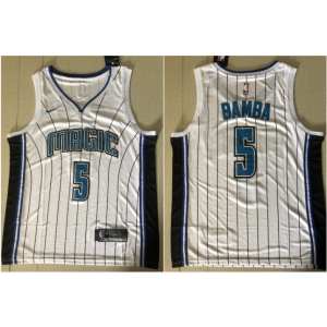 NBA Magic 5 Mohamed Bamba White Nike Swingman Men Jersey