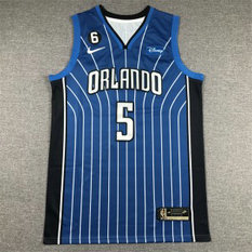 NBA Magic 5 Paolo Banchero Blue Nike Men Jersey