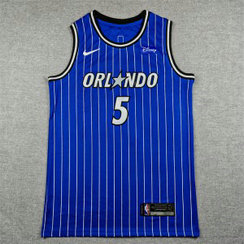 NBA Magic 5 Paolo Banchero Blue Nike Men Jersey