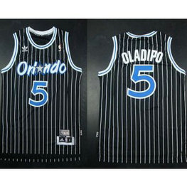 NBA Magic 5 Victor Oladipo Black Throwback Men Jersey