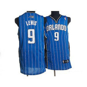 NBA Magic 9 Rashard Lewis Blue Men Jersey