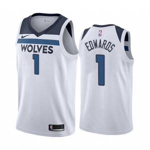 NBA Mavericks 1 Anthony Edwards White Nike Men Jersey