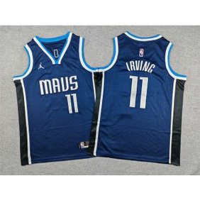NBA Mavericks 11 Kyrie Irving Blue Jordan Youth Jersey