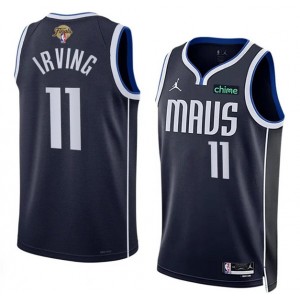 NBA Mavericks 11 Kyrie Irving Navy 2024 Finals Jordan Men Jersey