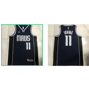NBA Mavericks 11 Kyrie Irving Navy Double Stitched Jordan Men Jersey