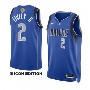 NBA Mavericks 2 Dereck Lively II Blue 2024 Finals Nike Men Jersey