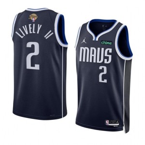 NBA Mavericks 2 Dereck Lively II Navy 2024 Finals Jordan Men Jersey