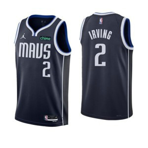 NBA Mavericks 2 Kyrie Irving Navy Jordan Men Jersey