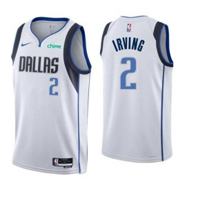 NBA Mavericks 2 Kyrie Irving White Nike Men Jersey 1