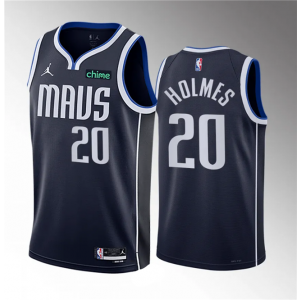 NBA Mavericks 20 Richaun Holmes Navy 2023 Draft Statement Edition Jordan Men Jersey