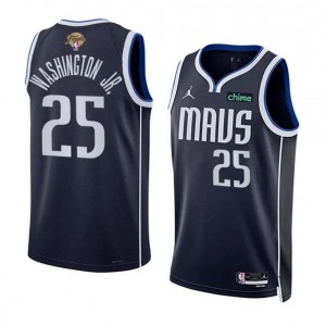 NBA Mavericks 25 P.J. Washington Jr. Navy 2024 Finals Jordan Men Jersey