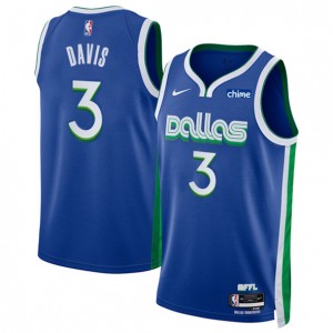 NBA Mavericks 3 Anthony Davis Blue City Edition Nike Men Jersey