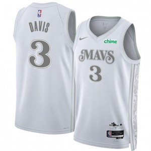 NBA Mavericks 3 Anthony Davis White 2024-25 City Edition Nike Men Jersey