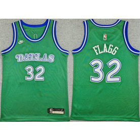 NBA Mavericks 32 Cooper Flagg Green Classic Edition Nike Youth Jersey